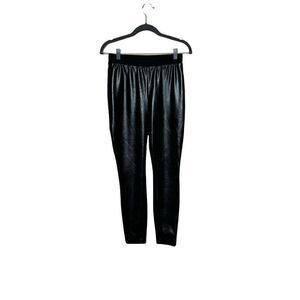Bebe black faux leather front leggings size XS